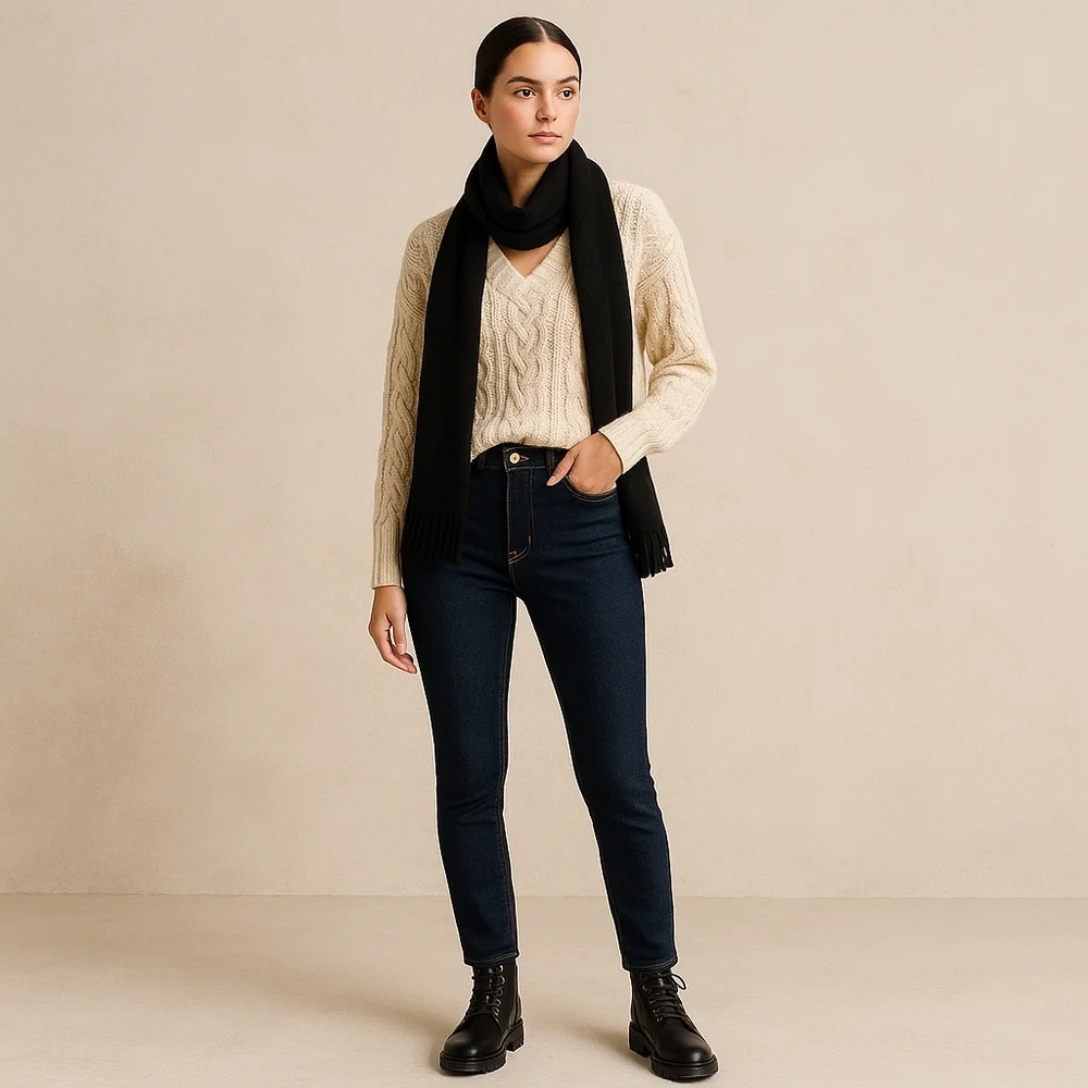 STS Blue High Rise Ankle Skinny Jeans 27L Dark Wash Fall Winter Quiet Luxury - Picture 2 of 10